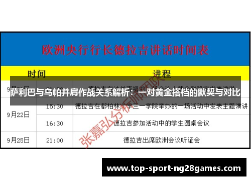 萨利巴与乌帕并肩作战关系解析：一对黄金搭档的默契与对比