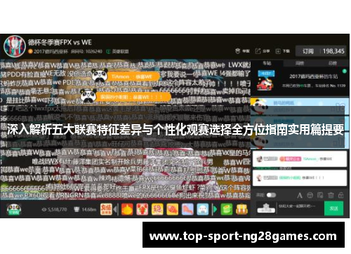 深入解析五大联赛特征差异与个性化观赛选择全方位指南实用篇提要